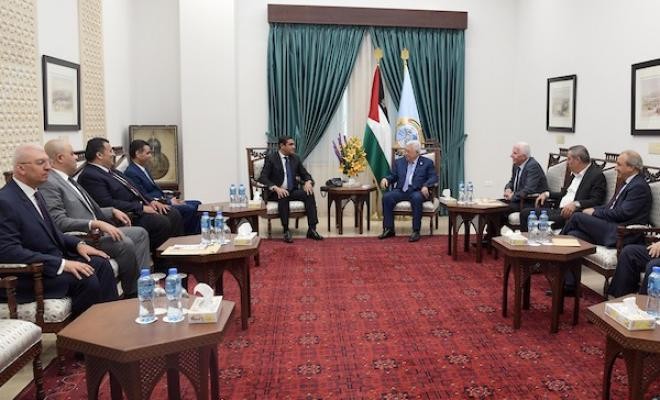 تفاصيل لقاء الرئيس عباس مع الوفد الأمني المصري في مقر الرئاسة برام الله