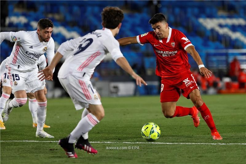 بالصور.. هازارد يسجل بالصدفة ويمنح الريال نقطة أمام إشبيلية