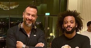 صور: ماجد المصري مع مارسيلو نجم ريال مدريد في دبي