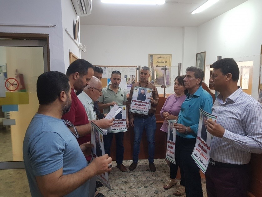 تسليم مذكرة احتجاج للصليب الأحمر بجنين بشأن الأسرى المضربين