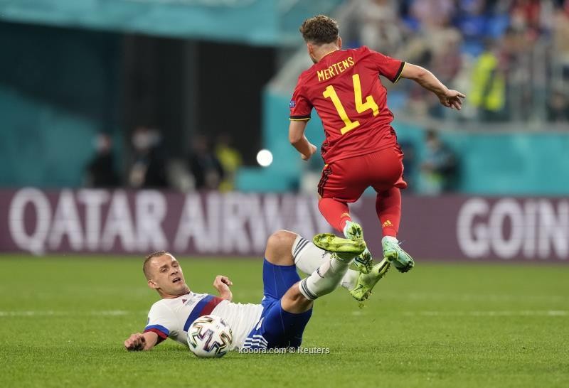 بالصور.. بلجيكا تدشن حملتها في اليورو بثلاثية أمام روسيا