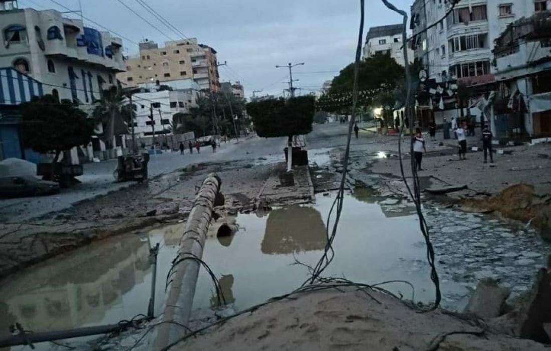 بلدية غزة تحذِّر من توقف العمل في مشاريع البنية التحتية عقب العدوان الأخير