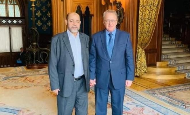 أبو مرزوق يبحث مع المبعوث الروسي لعملية السلام المستجدات الفلسطينية