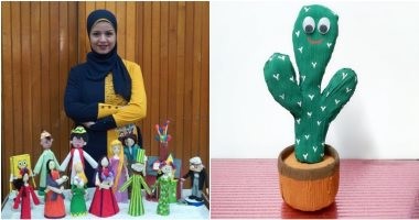 مدّرسة تربية فنية... صممت لعبة الصبارة الراقصة من ورق الذرة