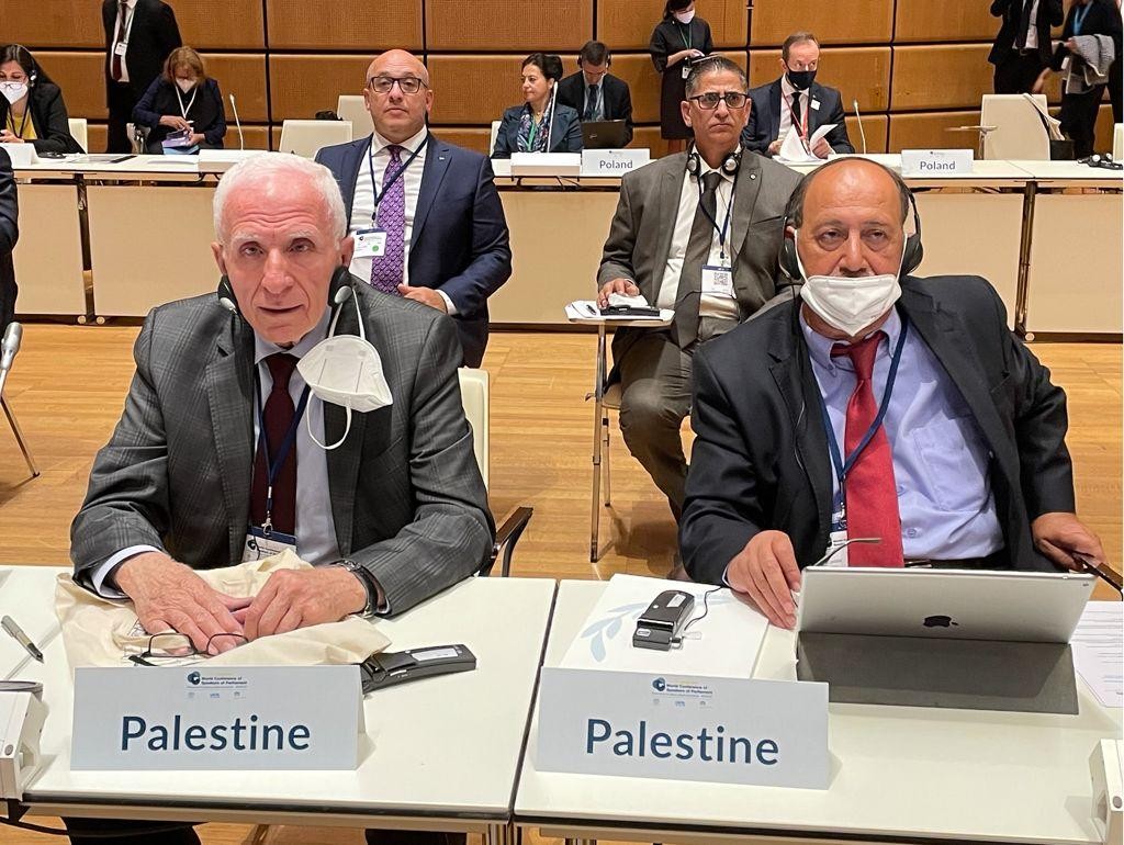 فلسطين تُشارك في المؤتمر العالمي لرؤساء برلمانات العالم في فيينا