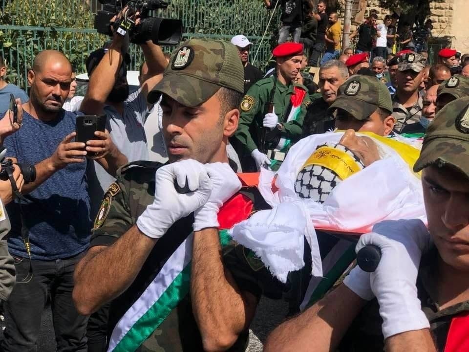 أهالي بيت لحم يُشيعون جثمان الشهيد حسين مسالمة