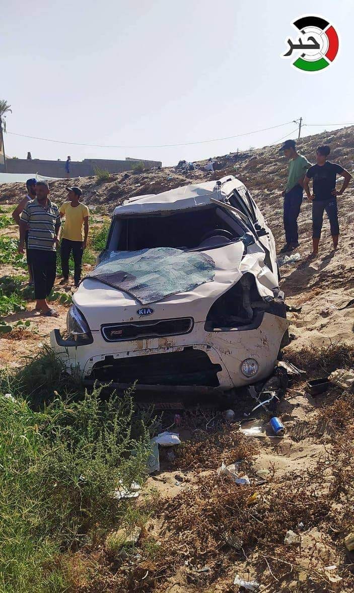 شاهد.. 4 إصابات بحادث سير جنوب قطاع غزة