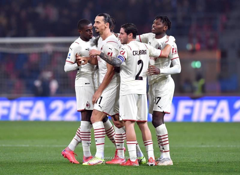 بالصور : إبراهيموفيتش ينتزع صدارة الكالتشيو لميلان برباعية بولونيا