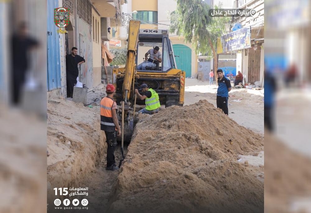 البلدية تشرع بتطوير شوارع متفرعة شرق مدينة غزة