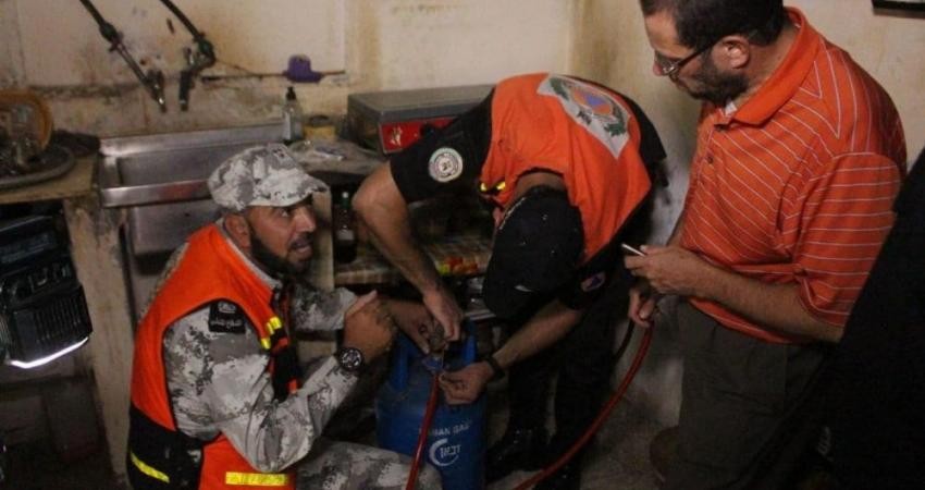 الدفاع المدني بغزّة يُطلق حملة لتوضيح كيفية التعامل مع أسطوانة الغاز بالمنازل