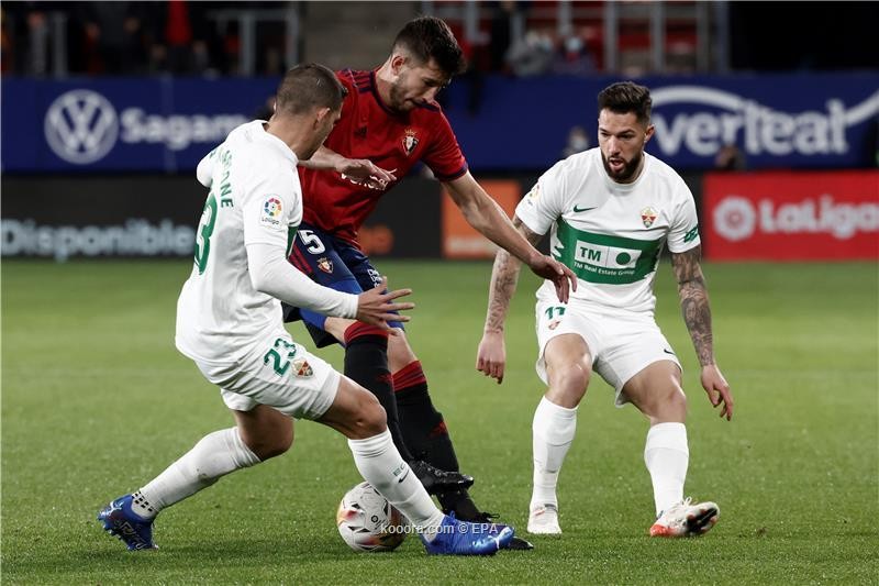 بالصور : أوساسونا ينهي سلسلة هزائمه بتعادل مع إلتشي