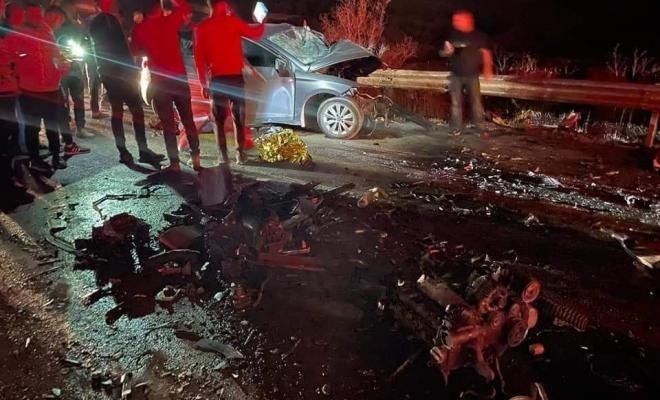مصرع 4 أشخاص وإصابة إثنين إثر حادث سير جنوب نابلس