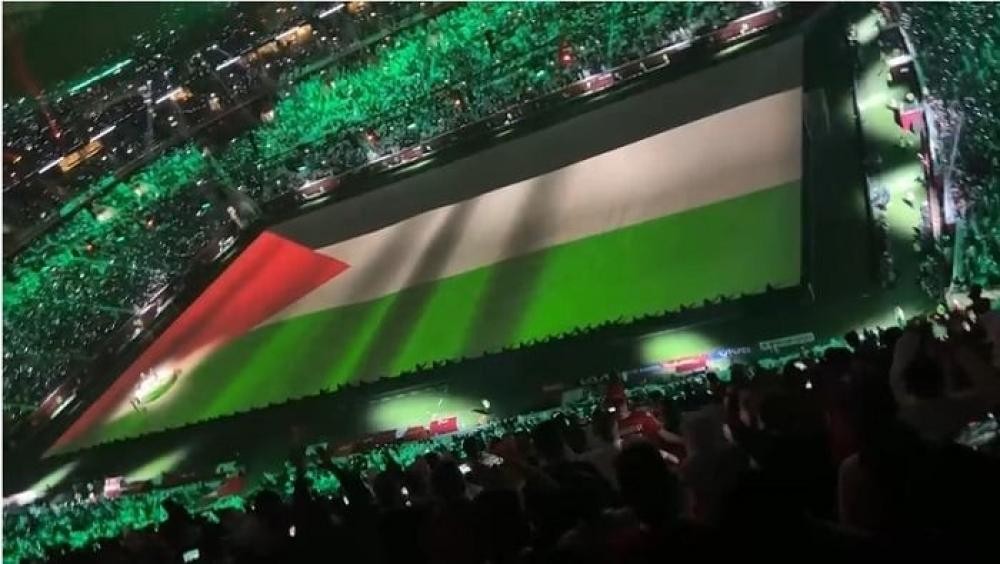 خلال افتتاح كأس العرب