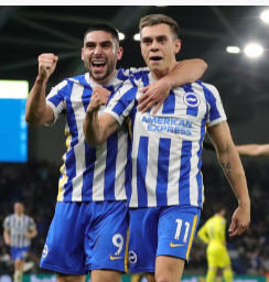 برايتون يفض الشراكة مع برينتفورد بفوز غائب منذ 11 جولة