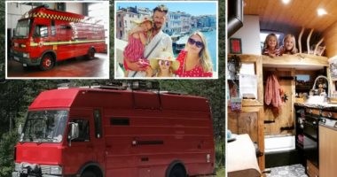 شاهدوا: زوجان يحولان سيارة إطفاء قديمة إلى منزل متنقل