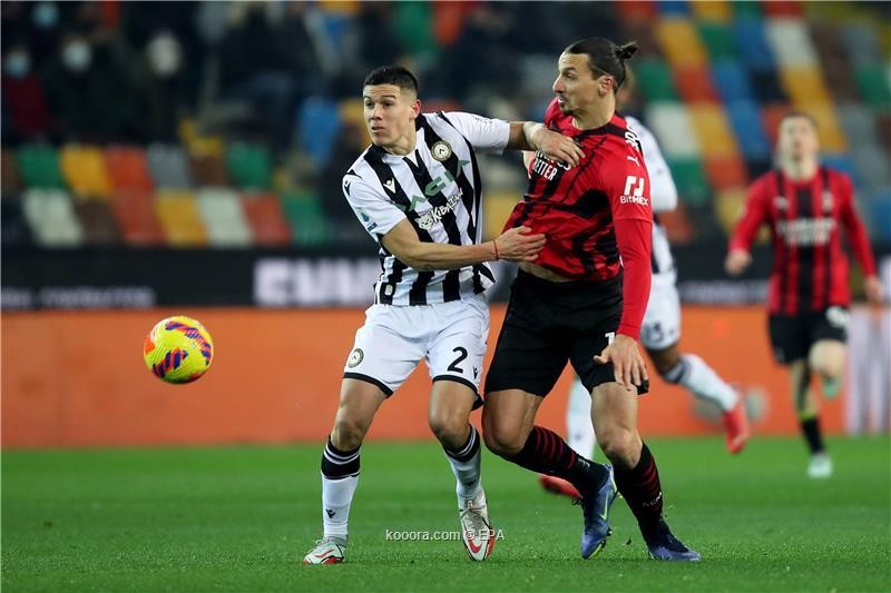 بالصور : ميلان يتفادى كمين أودينيزي بتعادل قاتل