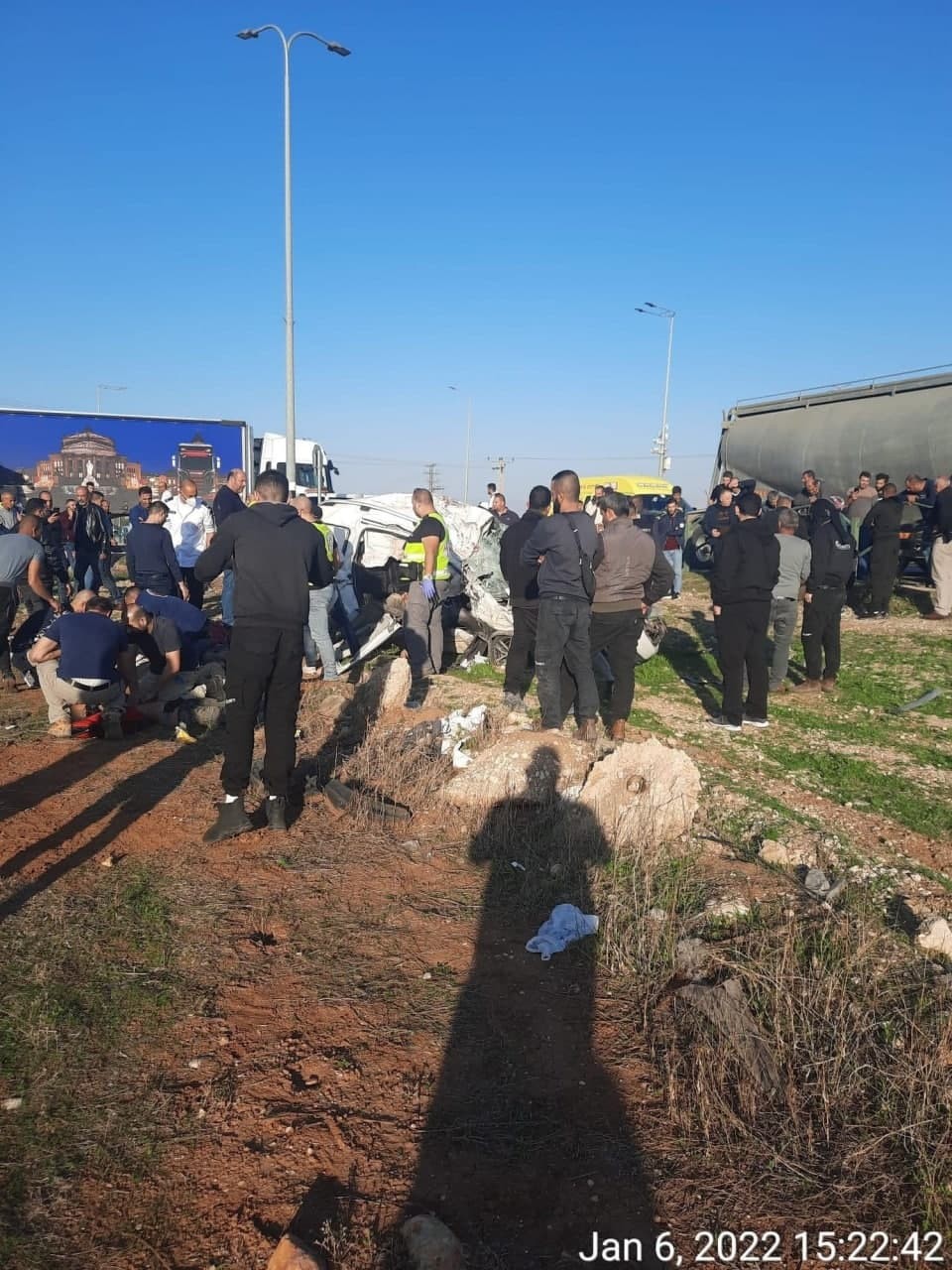 شاهد.. وفاة 7 فلسطينيين في حادث سير مروع قرب أريحا