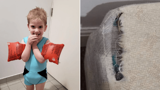 طفل بريطانى يتغذى على أوراق الكتب والحفاضات وألياف السجاد