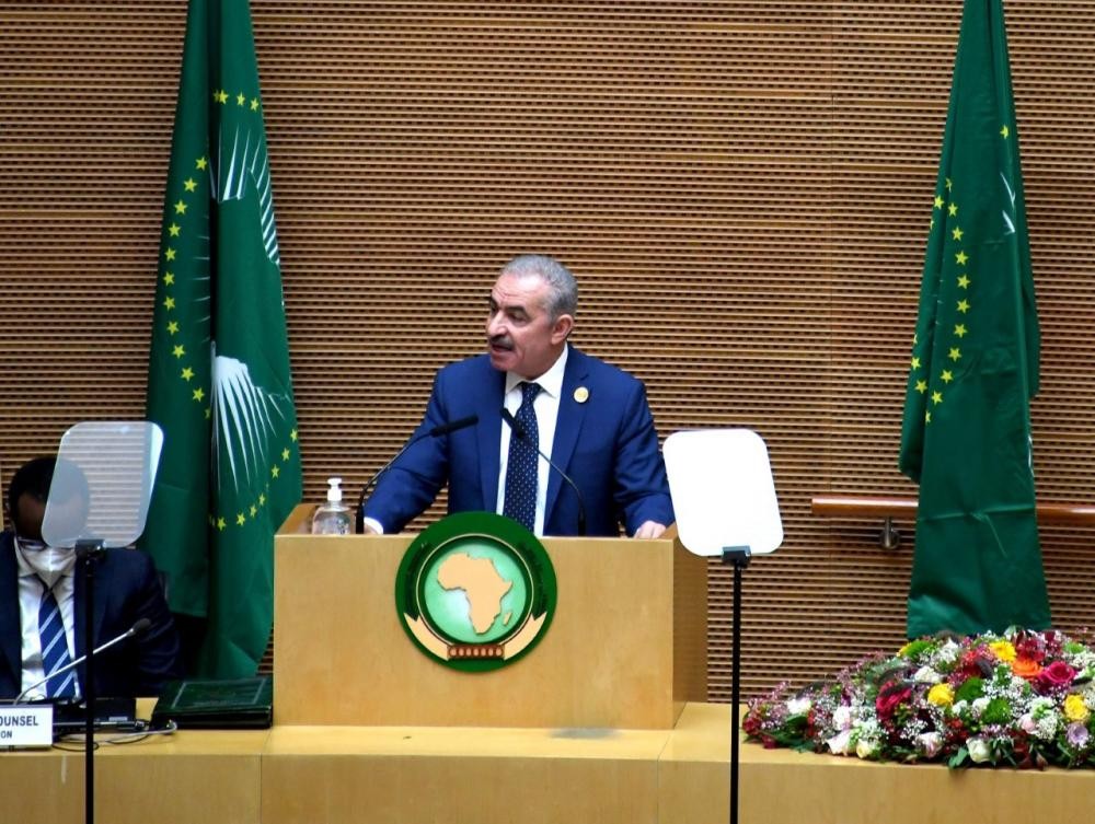 اشتية يدعو الاتحاد الأفريقي لرفض اعتماد "إسرائيل" كعضو مراقب