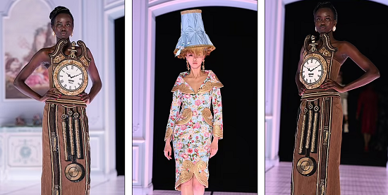 فساتين مستوحاة من قطع أثاث بأسبوع الموضة بميلانو