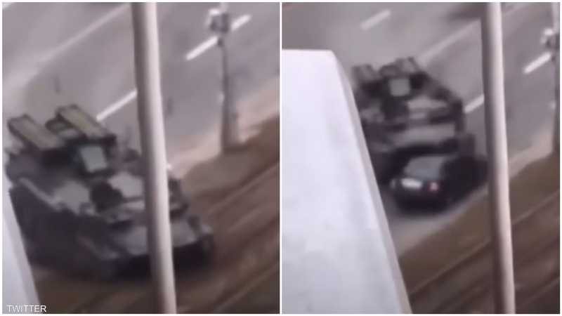 شاهد: بعد دهسه أسفل دبابة روسية.. فيديو "المعجزة" يوثق الحقيقة