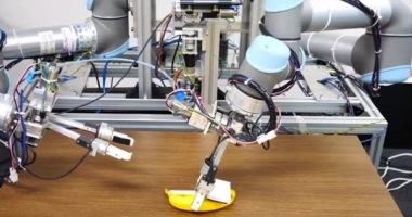 روبوت مدرب على تقليد السلوك البشري ينجح فى تقشير الموز دون هرسه