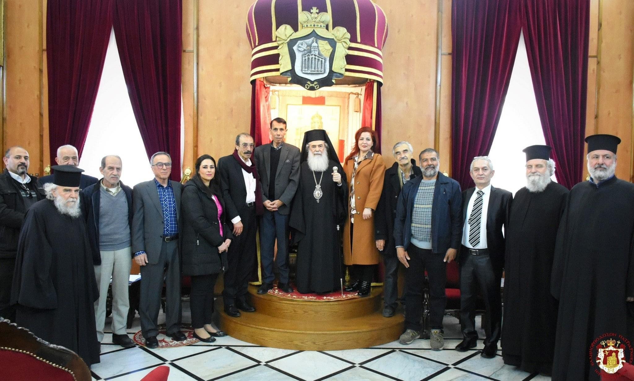 البطريرك ثيوفيلوس الثالث يستقبل وفدًا مقدسيًا تتقدمه الهيئة الإسلامية المسيحية