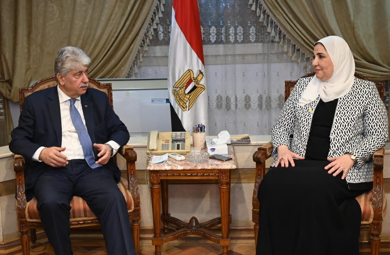 تفاصيل لقاء مجدلاني مع وزيرة التضامن الاجتماعي المصرية