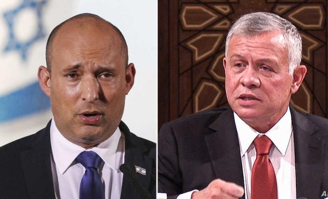 الكشف عن تفاصيل اتصال هاتفي بين بينيت والعاهل الأردني