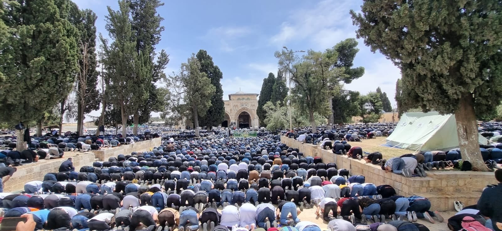 75 ألفًا يصلون الجمعة في المسجد الأقصى رغم إجراءات الاحتلال "الإسرائيلي"