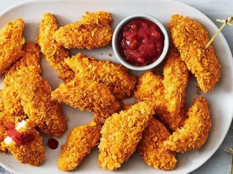 طريقة تحضير قطع دجاج تندر مقلية