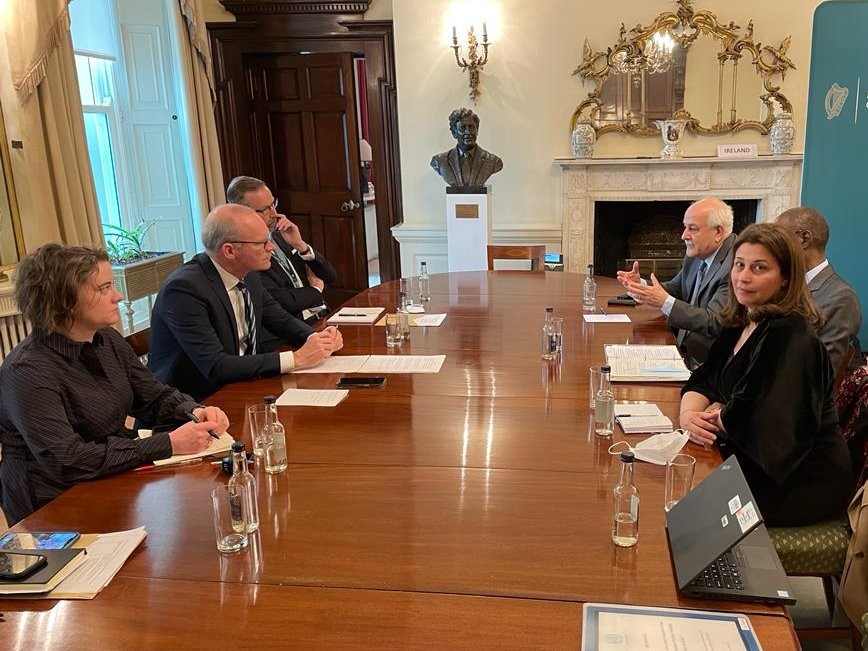 لجنة أممية تبحث مع وزير خارجية إيرلندا خطوات دفع عملية السلام
