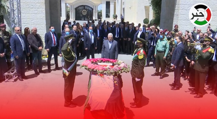 خلال مراسم تشييع جثمان الشهيدة