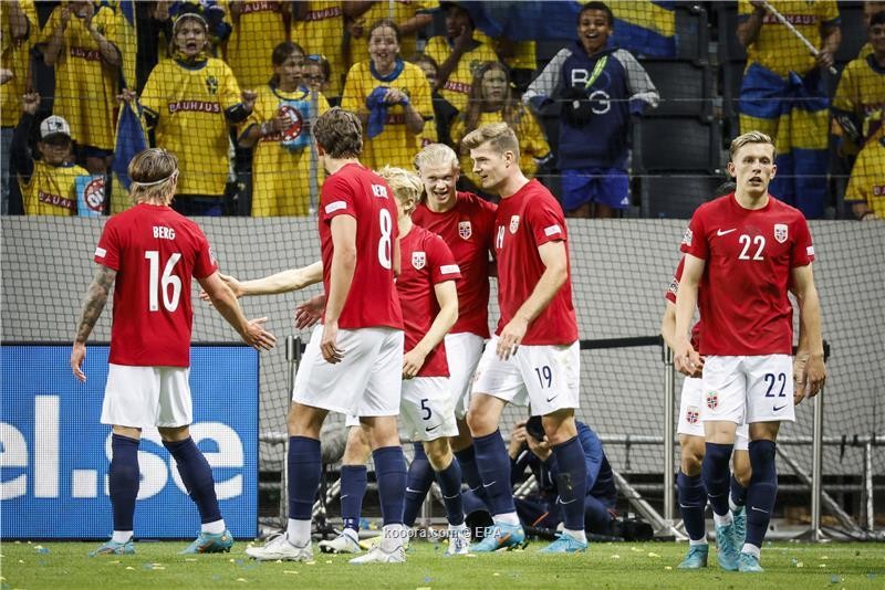 بالصور.. هالاند يعبر بالنرويج عقبة السويد