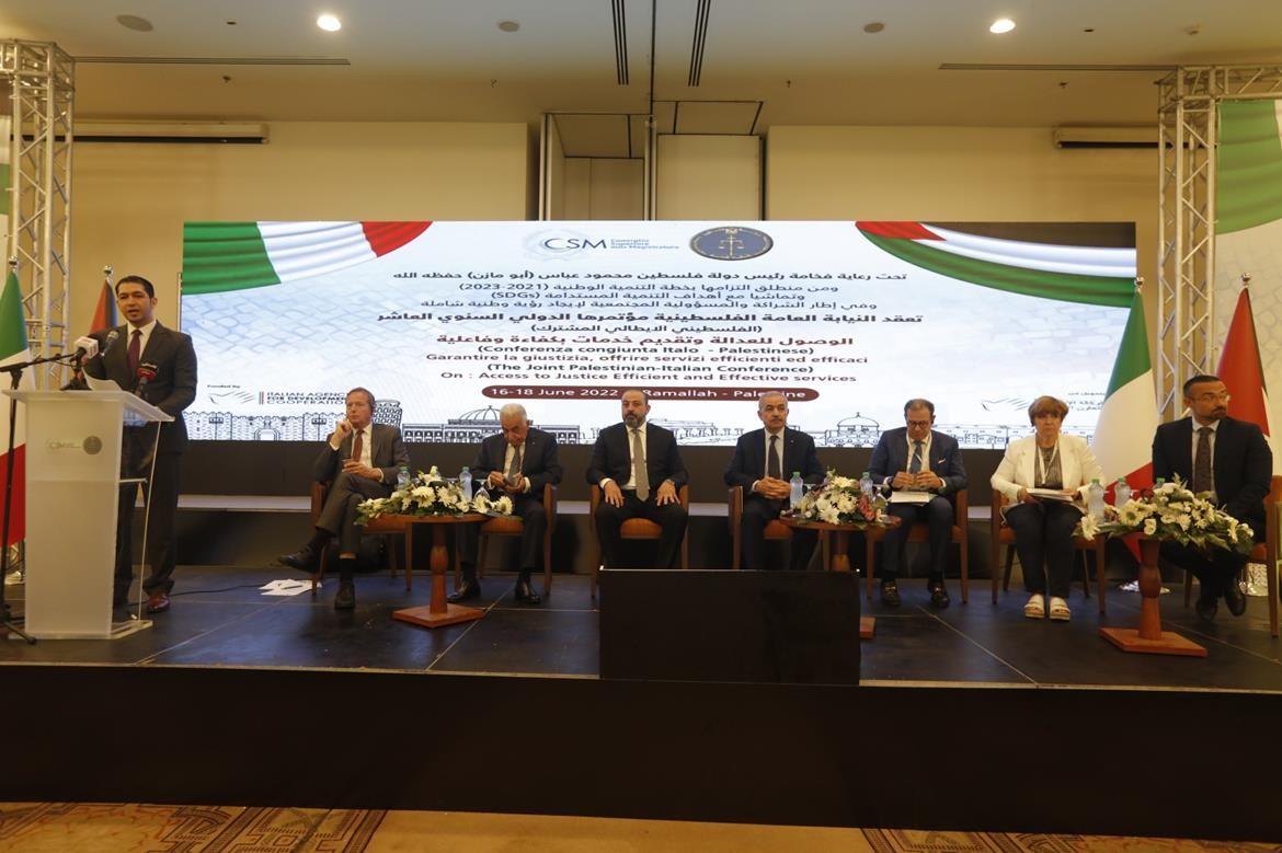 انطلاق أعمال المؤتمر السنوي العاشر للنيابة العامة "الفلسطيني الإيطالي المشترك"