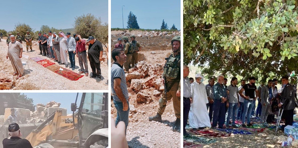 مواطنون يؤدون صلاة الجمعة فوق أراضيهم المهددة بالاستيلاء عليها غرب ديراستيا