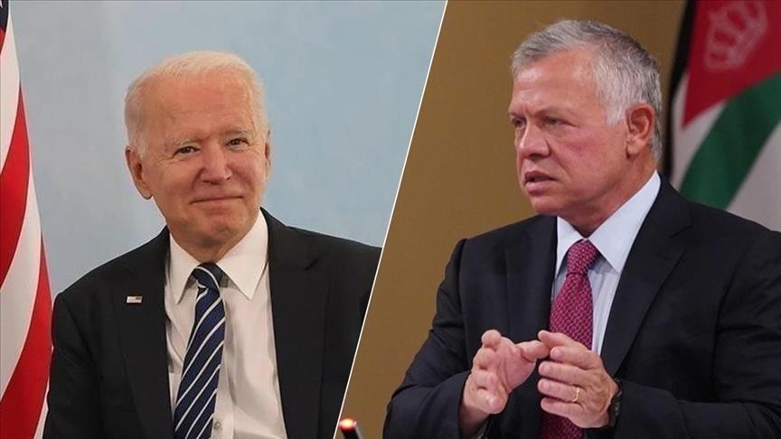 العاهل الأردني وبايدن يؤكدان التزامهما بتحقيق السلام العادل على أساس حل الدولتين