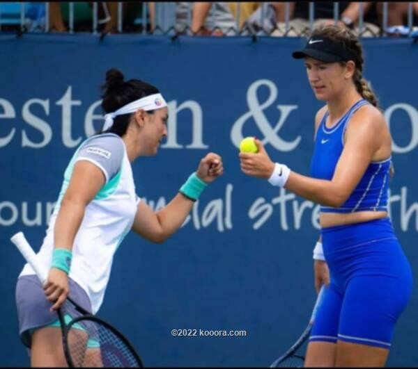 بالصور.. أنس جابر وأزارينكا تبلغان ربع نهائي زوجي سينسيناتي