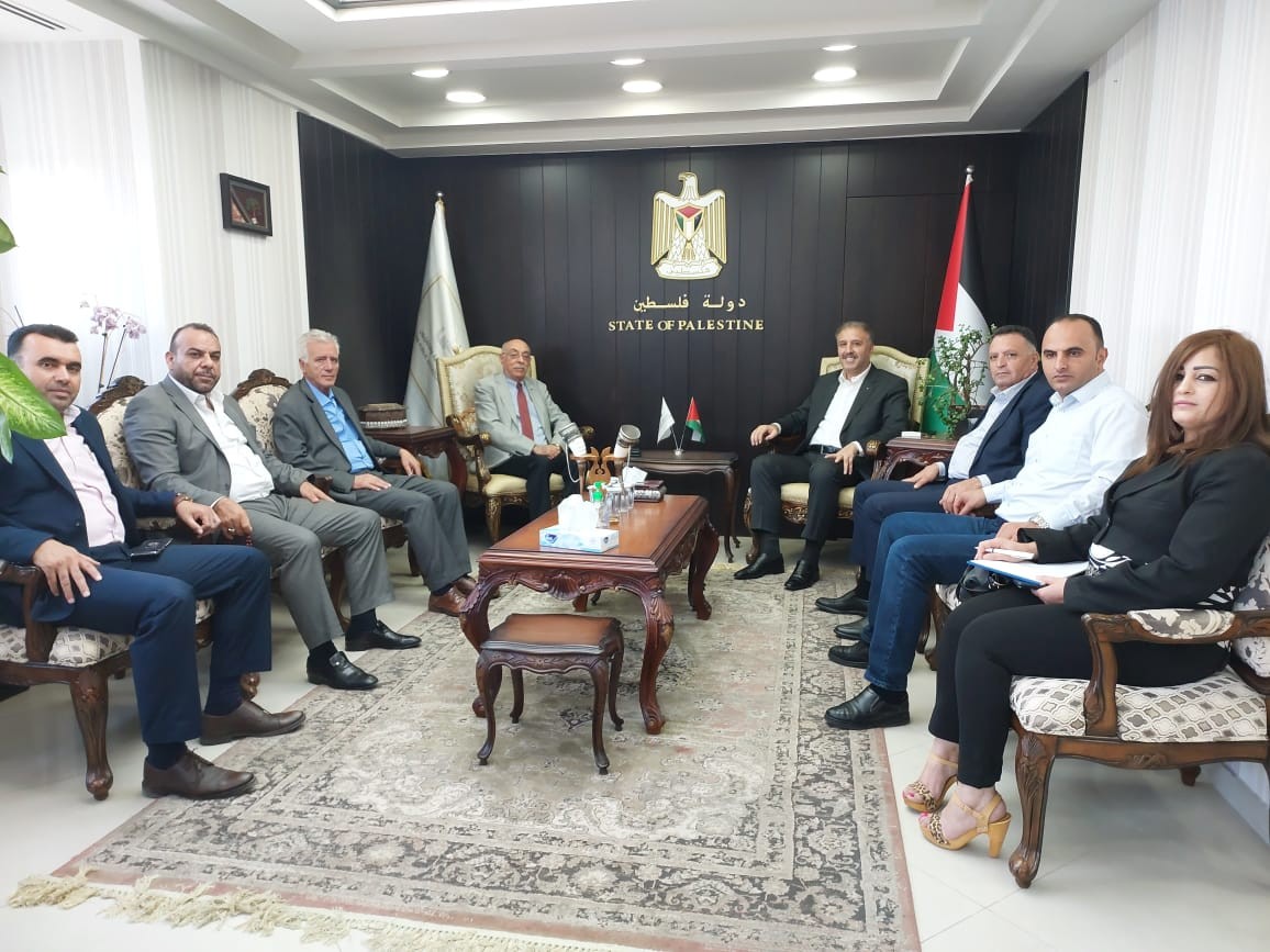 الوزير عساف يلتقي برئيس دائرة شؤون المغتربين في منظمة التحرير الفلسطينية