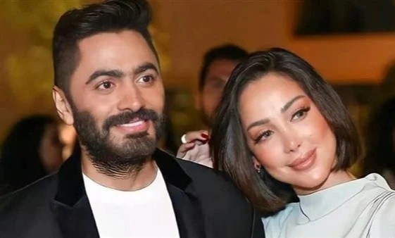 تفاصيل انفصال تامر حسني عن زوجته بسمة بوسيل