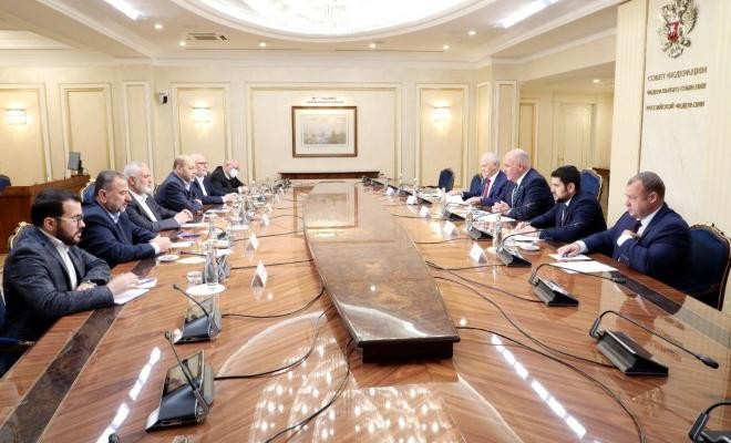 حماس: هنية ووفد الحركة يواصلون لقاءاتهم مع المسؤولين الروس في موسكو