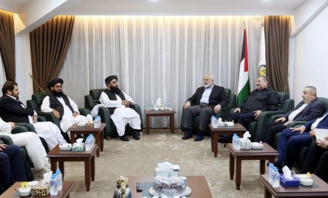 هنية يبحث مع وفد أفغاني آخر المستجدات الفلسطينية
