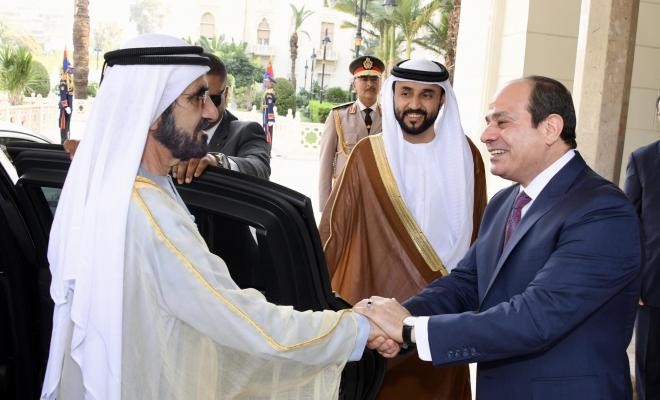 السيسي يستقبل نائب رئيس دولة الإمارات 