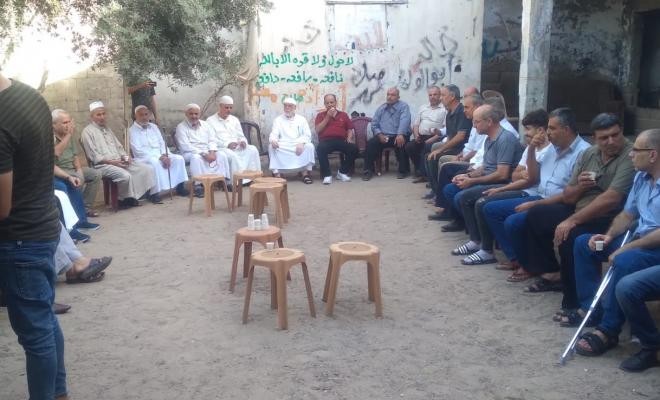 غزة: لجنة بالجهاد الإسلامي ترعى صلحاً عشائرياً بين عائلتي جرادة وحرارة