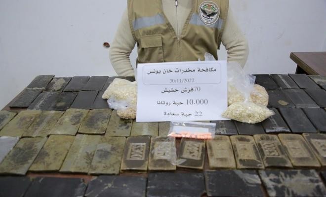 الشرطة تضبط عشرات فروش الحشيش وآلاف الحبوب المخدرة في رفح