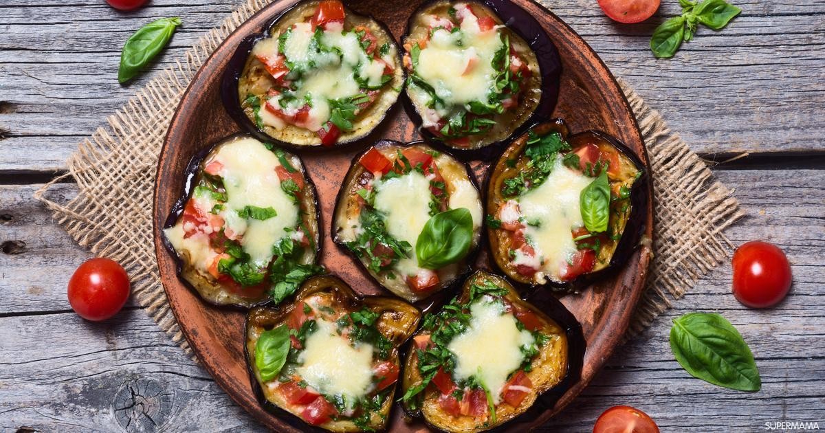 باذنجان بالفرن مع الطحينة