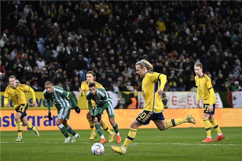 بالصور.. السويد تعمق جراح الجزائر بثنائية ودية