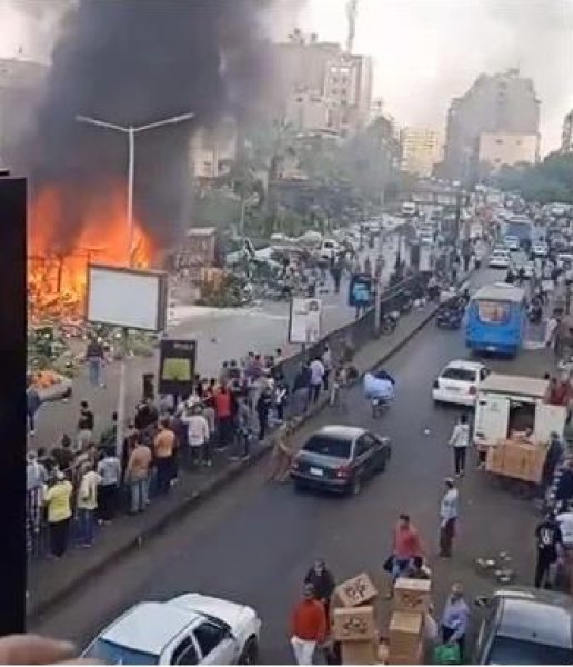نشوب حريق في سوق غزة بالقاهرة