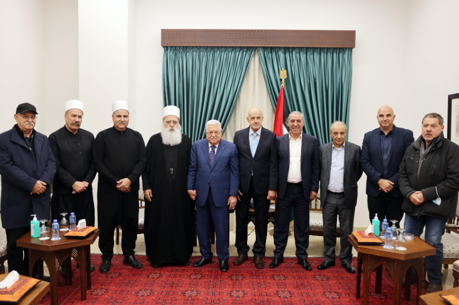 الرئيس عباس يستقبل الزعيم الروحي للطائفة المعروفية الدرزية