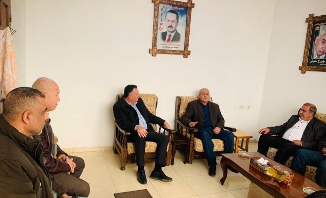 مزهر يستقبل نقيب الصحفيين الفلسطينيين ناصر أبو بكر